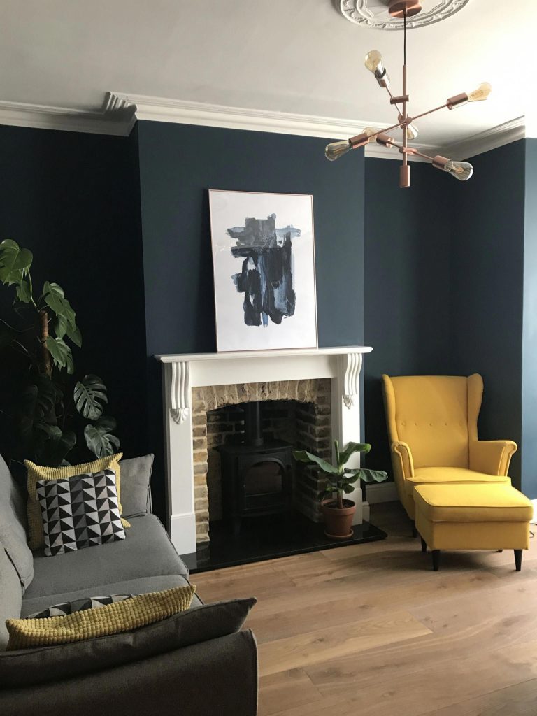 Farrow & Ball Hague Blue Living Room Dupecoat